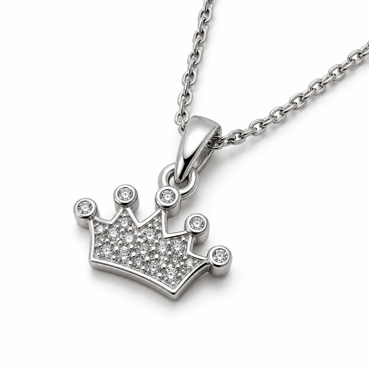 Сребърно колие с корона Victoria Princess - Image 3