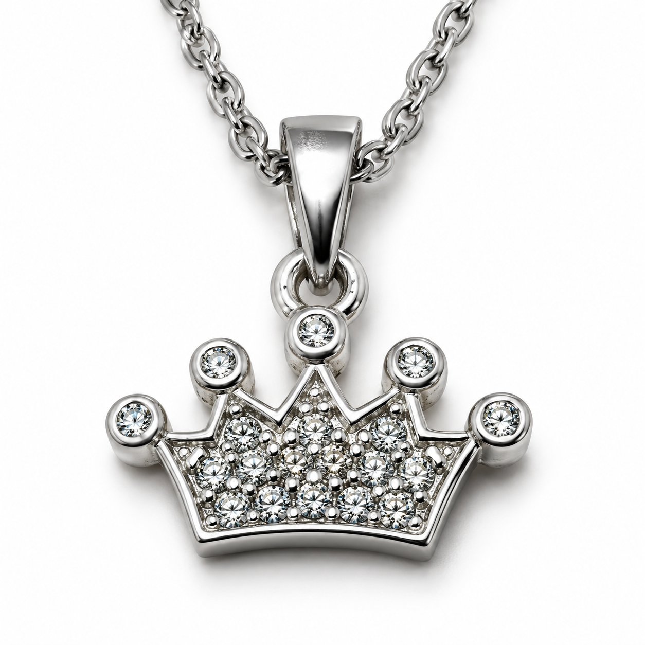 Сребърно колие с корона Victoria Princess - Image 2
